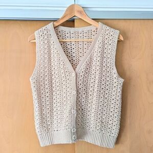 Vintage Handmade Crochet Sweater Vest